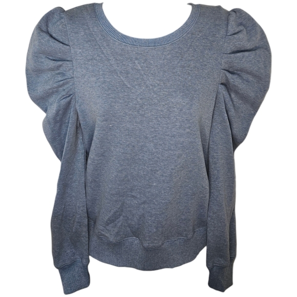 NWT Rebecca Minkoff Janine Puffer Ruffle Long Sleeve Sweater - Picture 1 of 8